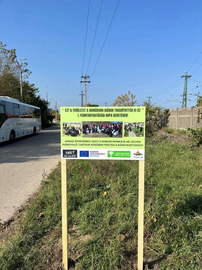 Szemétszedés a Vasútállomás és a Tesco közti területen